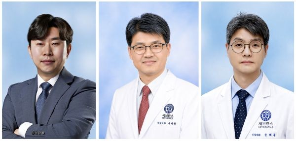왼쪽부터 계명대 통계학과 손낙훈 교수, 연세대 의과대학(세브란스) 유태현, 윤해룡 교수. ⓒ 계명대학교