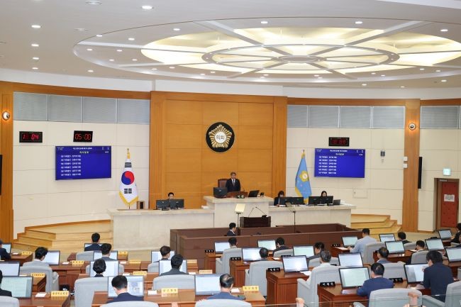 포항시의회 제332회 임시회 제1차 본회의 모습. ⓒ 포항시의회