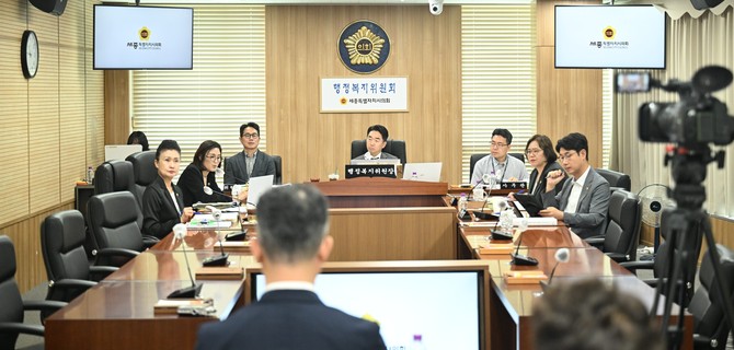 제108회 임시회 행정복지위원회 제1차 회의 모습. ⓒ 의회사무국