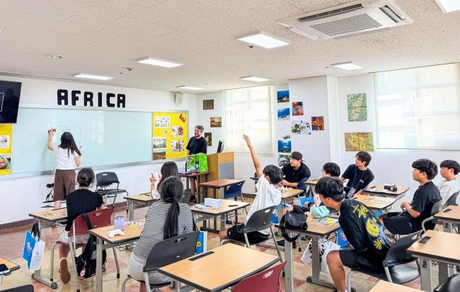영진전문대학교 영어마을 울긍중 영어체험 모습. ⓒ 영진전문대학교