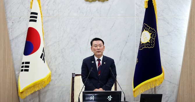 당진시의회 제129회 임시회 제1차 본회의 진행 모습. ⓒ 의회사무국