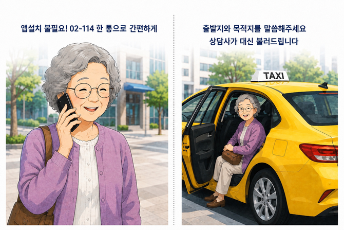 KTis는 디지털 취약계층을 위해 '114 택시 대신 불러주기' 서비스를 운영하며 생활 편의 제고에 나서고 있다고 7일 밝혔다. ⓒ KTis