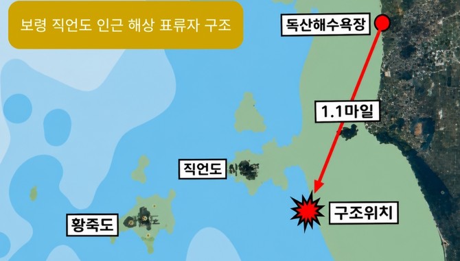 사고지점 요도. ⓒ 보령해경