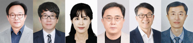 광주청 미래정책국장 김정우, 대외협력담당관 김치곤, 중등특수교육과장 정원미, 체육건강예술교육과장 김종화, 광주교육연수원장 유정종, 광주학생교육원장 우재학. ⓒ 교육청