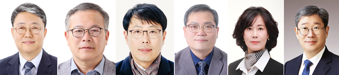 전남청 미래성장국장 김병남, 인재교육국장 박철완, 미래교육전략기획관 안병모, 유아초등교육과장 김보경, 중등교육과장 전성아, 진로교육과장 양회룡. ⓒ 교육청