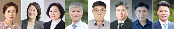 전남학생교육원장 서영옥, 여수교육장 김영신, 고흥교육장 신자경, 영암교육장 문태홍, 무안교육장 임도선, 장성교육장 김회옥, 완도교육장 윤양석, 신안교육장 장태환. ⓒ 교육청