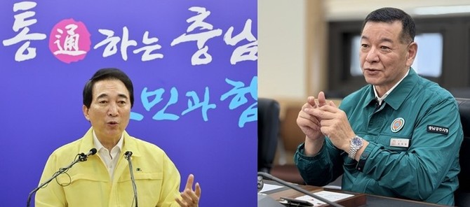 박수현 충남지사(왼쪽), 최원철 공주시장(오른쪽). ⓒ 프라임경제
