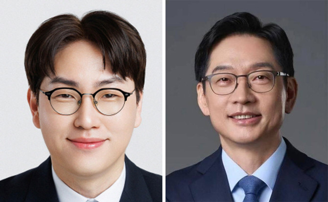 (왼쪽부터) 하정우 국가AI전략위원회 부위원장, 김경수 정부특별보좌관. ⓒ 청와대