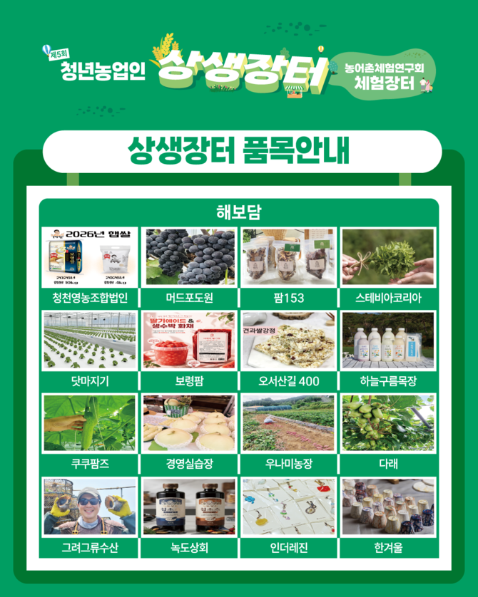 '제5회 보령 청년농부 상생장터' 이미지. ⓒ 보령시