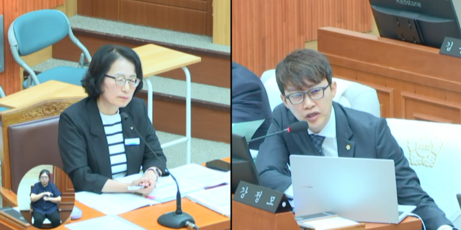 왼쪽부터 강춘아 교통과장, 강정모 의원. ⓒ 프라임경제
