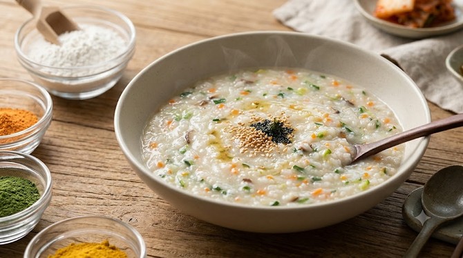 남해군 쌀가루 입도 조절 야채죽 제조방법 특허 등록. = 강경우 기자