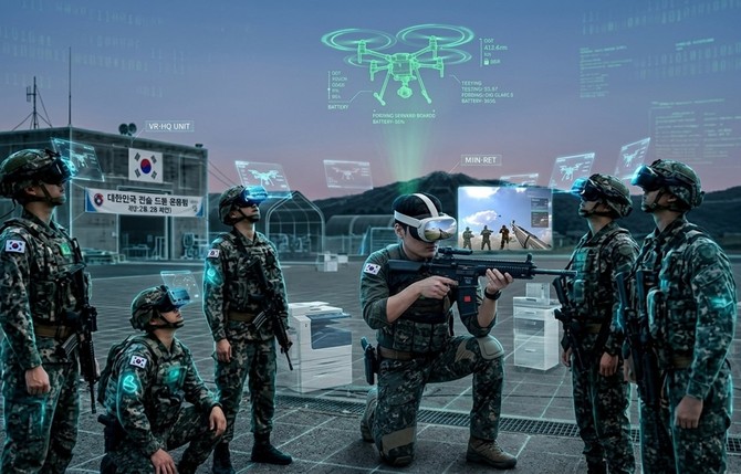 AI 기반 VR·MR 대드론 훈련 시뮬레이터 콘셉트 이미지. ⓒ 버넥트