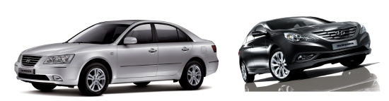  5세대 쏘나타부터 캠리(토요타), 어코드(혼다)와의 본격적인 경쟁을 위해 개발되면서 품질과 성능 등 여러 면에서 크게 발전했다. NF쏘나타&middot;YF쏘나타. Ⓒ 현대자동차