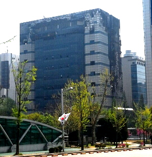 화재 진압 후 삼성SDS ICT 과천센터 모습. ⓒ 프라임경제