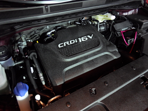  올 뉴 카니발에 탑재된 R2.2 E-VGT 디젤 엔진은 최고출력 202마력, 최대토크 45kg&middot;m의 강력한 동력성능을 갖췄다. = 노병우기자