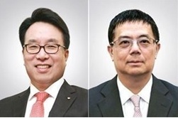 왼쪽부터 12일 이사회에서 동양증권 공동대표로 선임된 서명석 사장과 황웨이청 유안타증권 국제경영부문 수석부사장. ⓒ 프라임경제