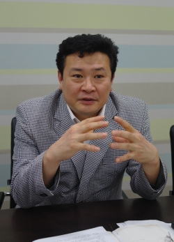  국인근 이사장은 향후 한국이 온라인 물류 시장을 장악하게 될 것이라며 강한 자신감을 표했다. = 하영인 기자